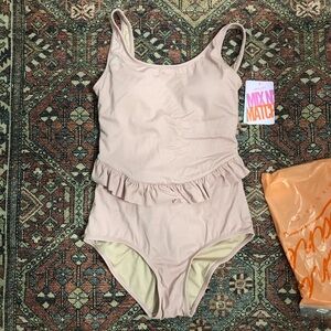 Kortni Jeane Skirted mauve Ribbed One Piece